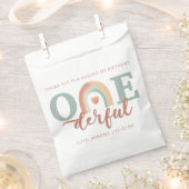 Sachets En Papier Boho Rainbow Onederful Anniversaire Favoriser Sac  (Coupé)