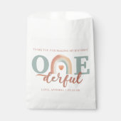 Sachets En Papier Boho Rainbow Onederful Anniversaire Favoriser Sac  (Devant)