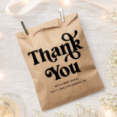 Sachets En Papier Boho Rétro Merci de votre Personnalisation  (Coupé)