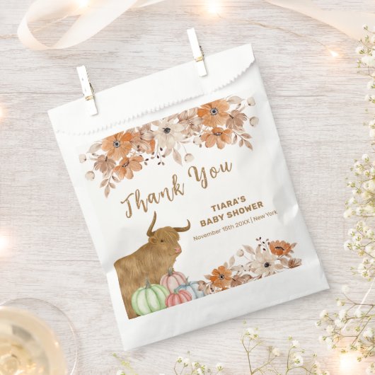 Sachets En Papier Boho Rustique Boho Floral Highland Baby shower de  (Coupé)