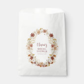 Sachets En Papier Boho Rustique Floral Bourgogne Fête de Mariage Per (Devant)