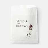 Sachets En Papier Boho Rustique Marsala Crème Floral (Devant)