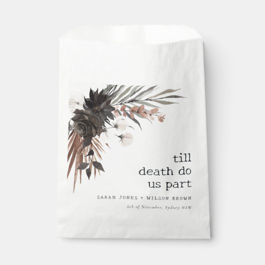 Sachets En Papier Boho Rustique rouille gothique Mariage botanique n (Devant)