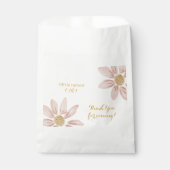 Sachets En Papier Boho sauvage rose marguerite bébé anniversaire (Devant)