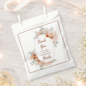 Sachets En Papier Boho Terracotta Pampas Grass Anniversaire (Coupé)