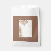 Sachets En Papier Boho Terreux subtil et Mariage sophistiqué (Devant)