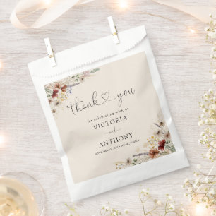 Sachets En Papier Boho Tiny Fleur sauvage Fête des mariées Favoriser