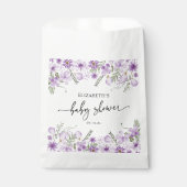 Sachets En Papier Boho violet Baby shower neutre Favoriser le sac (Devant)