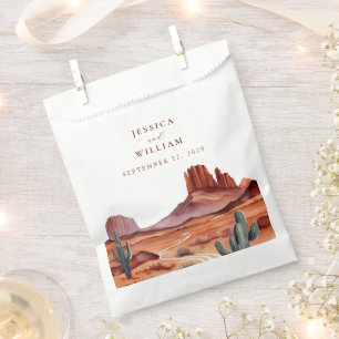 Sachets En Papier Boho Watercolor Desert Mariage
