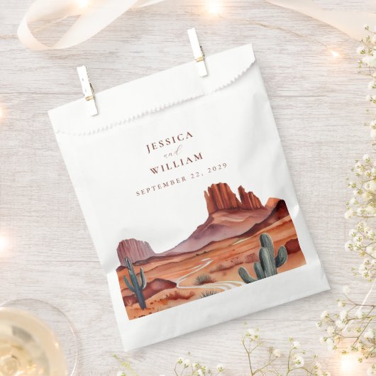 Sachets En Papier Boho Watercolor Desert Mariage (Coupé)