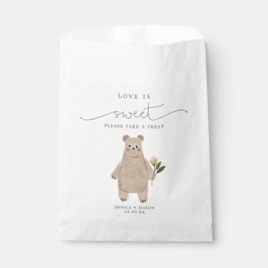 Sachets En Papier Boho Woodland Love is Sweet Favors Sac (Devant)