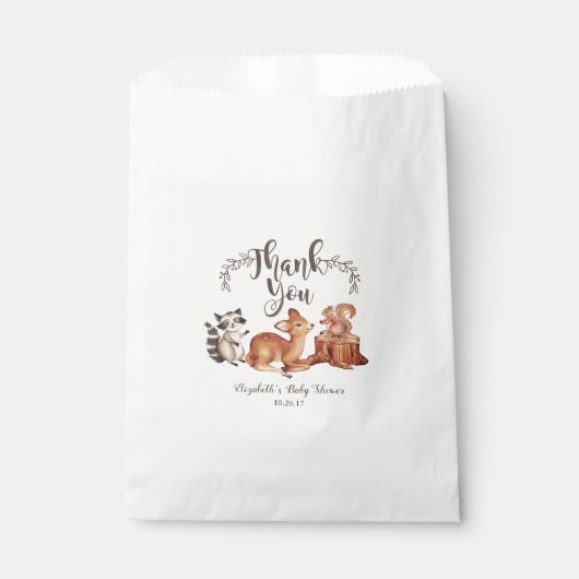 Sachets En Papier Bois Animaux à thème Favoriser Sac (Devant)