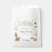Sachets En Papier Bois Animaux Automne Baby shower d'automne Snack (Devant)