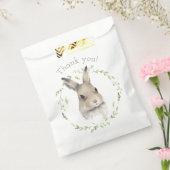 Sachets En Papier Bois Animaux Lapin Lapin Wreath Aquarelle (Scellé)