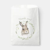 Sachets En Papier Bois Animaux Lapin Lapin Wreath Aquarelle (Devant)