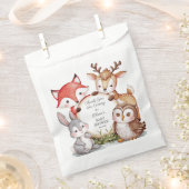 Sachets En Papier Bois Animaux mignons Baby shower Merci (Coupé)