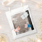 Sachets En Papier Bois Animaux Snowflakes Bois (Coupé)