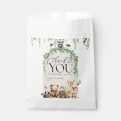 Sachets En Papier Bois Animaux Végétation Champignons Baby shower (Devant)