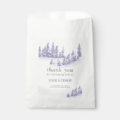 Sachets En Papier Bois d'hiver Aquarelle Lavande Merci (Devant)