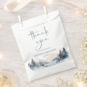 Sachets En Papier Bois rustique Mariage forestier d'hiver Merci (Coupé)