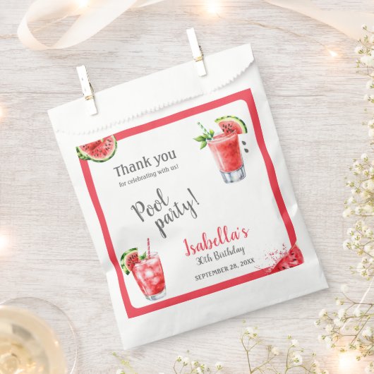 Sachets En Papier Boissons de la Piscine de pastèque (Coupé)