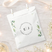 Sachets En Papier Boîtes de faveur de monogramme Chic de verdure (Coupé)