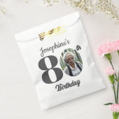 Sachets En Papier Bold 80th Birthday Party Photo  (Scellé)