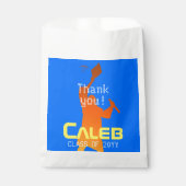 Sachets En Papier Bold Bleu Moderne Tech Remise de diplômes  (Devant)