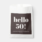 Sachets En Papier Bold Chic Modern Brown Custom Birthday Party (Devant)