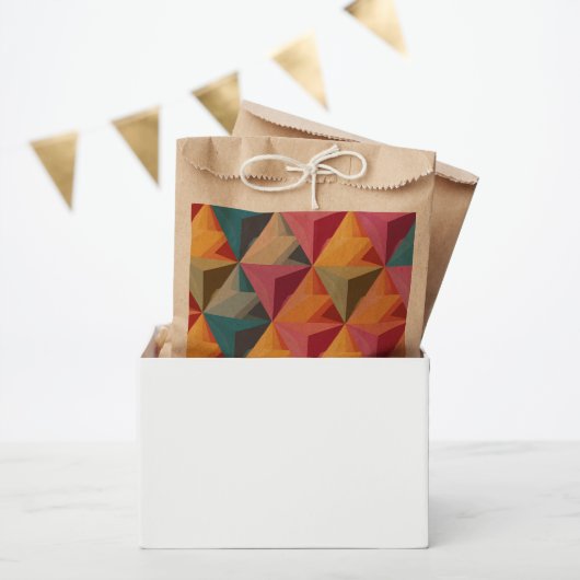 Sachets En Papier Bold Geometric Triangle Pattern  (Fête)