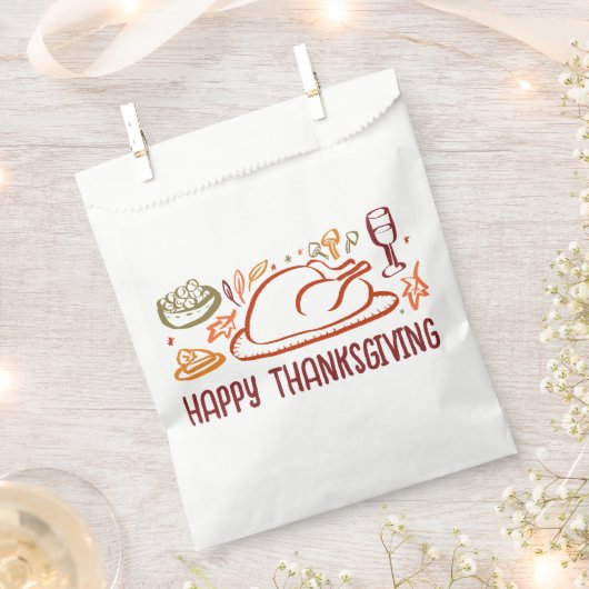 Sachets En Papier Bon thanksgiving Whimsgiving sur mesure (Coupé)