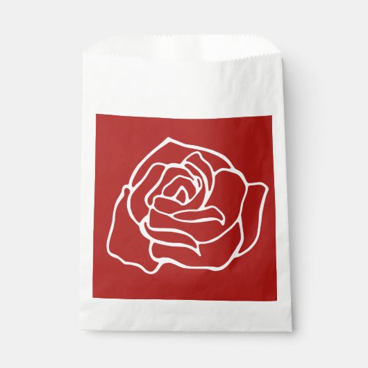 Sachets En Papier Bonbon Rose romantique (Devant)