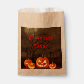 Sachets En Papier Bonbons de cimetière Halloween Cimetière effrayant (Devant)