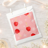 Sachets En Papier bonbons rouges de noël pommes rose (Coupé)