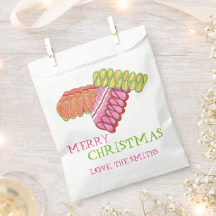 Sachets En Papier Bonbons rubans classiques de Noël