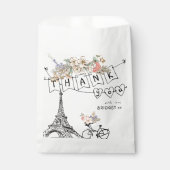 Sachets En Papier Bonjour Bebe Baby shower neutre du genre (Devant)
