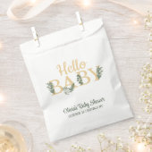 Sachets En Papier Bonjour Bébé Eucalyptus (Coupé)