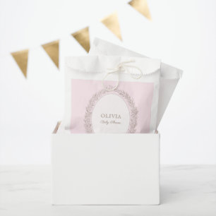 Sachets En Papier Bonjour Bebe French Patisserie Baby shower Rose