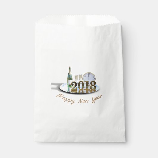 Sachets En Papier Bonne année 2018 (Devant)