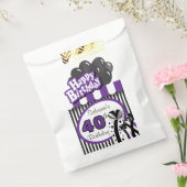 Sachets En Papier Bonne fête d'anniversaire | Pourpre (Scellé)