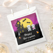 Sachets En Papier Bonne fête d'Halloween maman rose (Coupé)