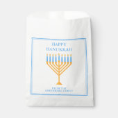 Sachets En Papier Bonne Hanoukka Menorah Cute Custom Party (Devant)