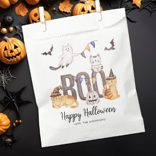 Sachets En Papier Boo Cute Happy Halloween Chats Fantômes Citrouille