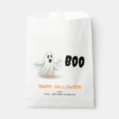 Sachets En Papier Boo Ghost Nom de famille personnalisé Happy Hallow (Devant)