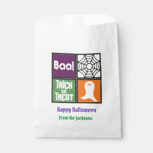 Sachets En Papier BOO. Trick ou traiter Halloween Sayants Sac de Goo