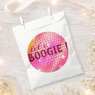 Sachets En Papier Boogie ! Boule Disco Rose
