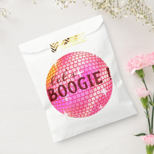 Sachets En Papier Boogie ! Boule Disco Rose (Scellé)