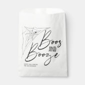 Sachets En Papier Boos et Booze Halloween Party (Devant)