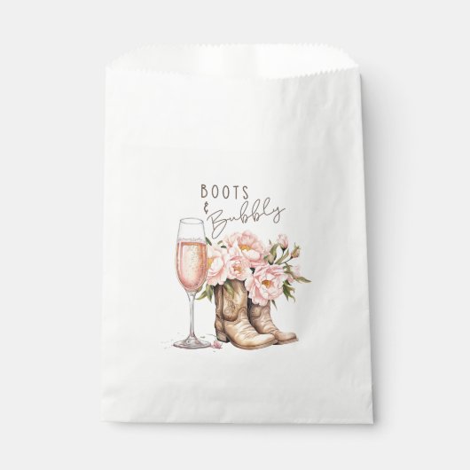 Sachets En Papier Boots et Bubbly Favoriser le sac (Devant)
