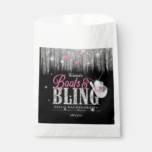 Sachets En Papier Boots 'n Bling Disco Bachelorette ID925 (Devant)